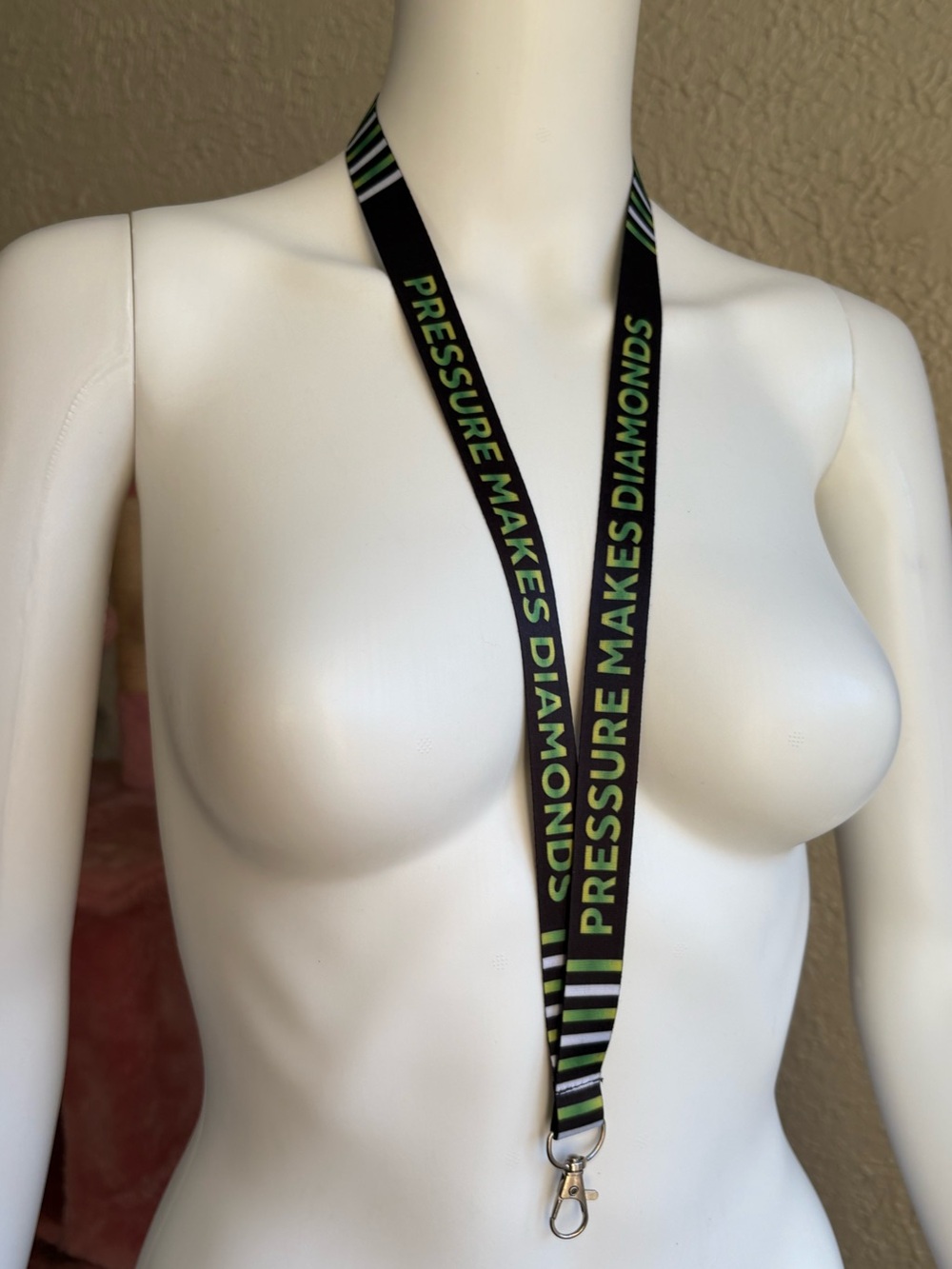 Pressure Makes Diamonds Black & Green Lanyard